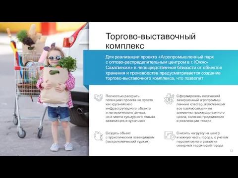 Торгово-выставочный комплекс Для реализации проекта «Агропромышленный парк с оптово-распределительным центром в г.