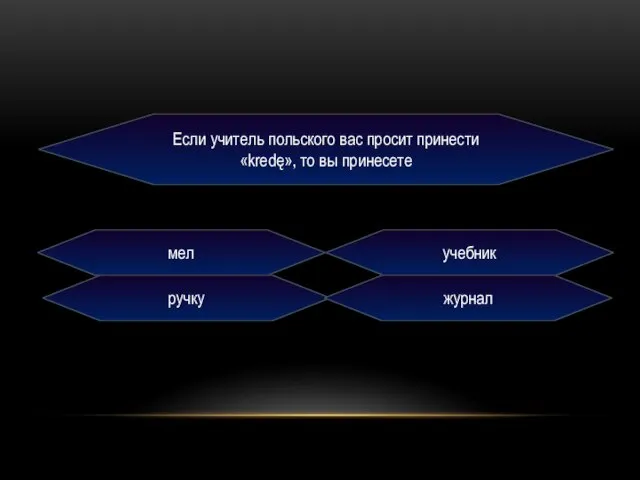 Если учитель польского вас просит принести «kredę», то вы принесете мел учебник ручку журнал