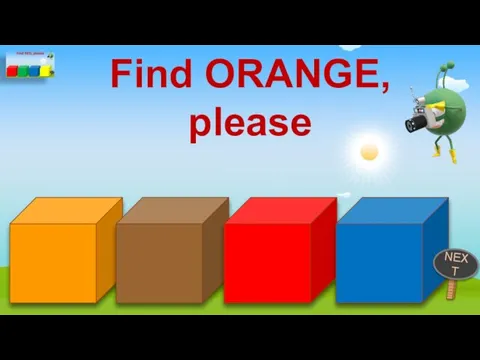 Find ORANGE, please NEXT