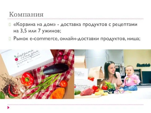 Компания «Корзина на дом» - доставка продуктов с рецептами на 3,5 или