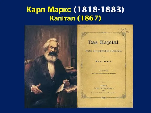 Карл Маркс (1818-1883) Капітал (1867)