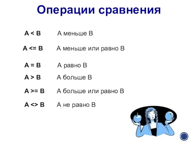 Операции сравнения