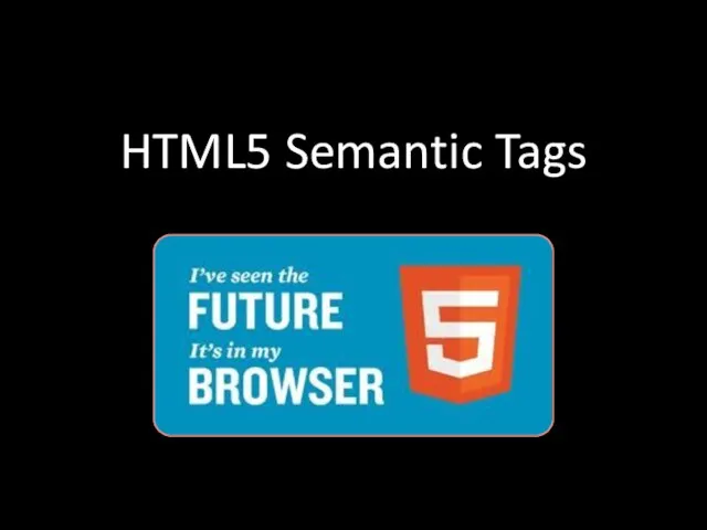 HTML5 Semantic Tags