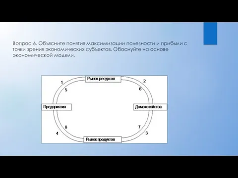 Вопрос 6. Объясните понятия максимизации полезности и прибыли с точки зрения экономических