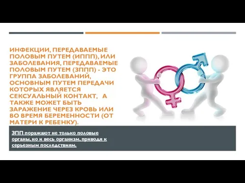 ИНФЕКЦИИ, ПЕРЕДАВАЕМЫЕ ПОЛОВЫМ ПУТЕМ (ИППП), ИЛИ ЗАБОЛЕВАНИЯ, ПЕРЕДАВАЕМЫЕ ПОЛОВЫМ ПУТЕМ (ЗППП) -