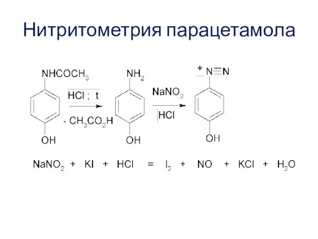 Нитритометрия парацетамола