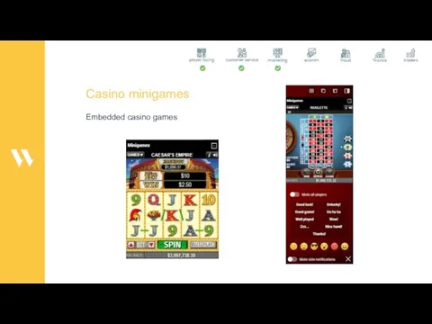 Casino minigames Embedded casino games