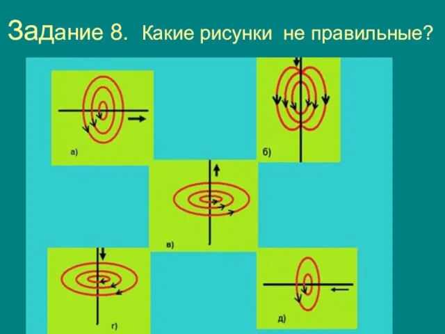 Задание 8. Какие рисунки не правильные?