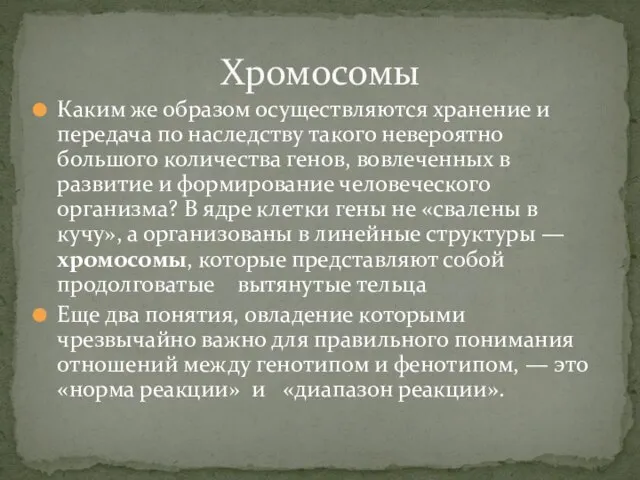 Каким же образом осуществляются хранение и передача по на­следству такого невероятно большого