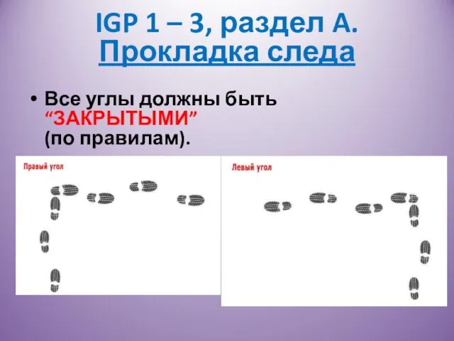 IGP 1 – 3, раздел A. Прокладка следа Все углы должны быть “ЗАКРЫТЫМИ” (по правилам).