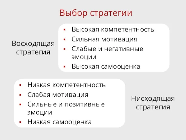 Выбор стратегии