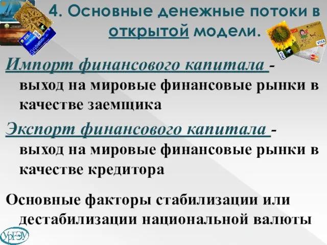 Импорт финансового капитала - выход на мировые финансовые рынки в качестве заемщика