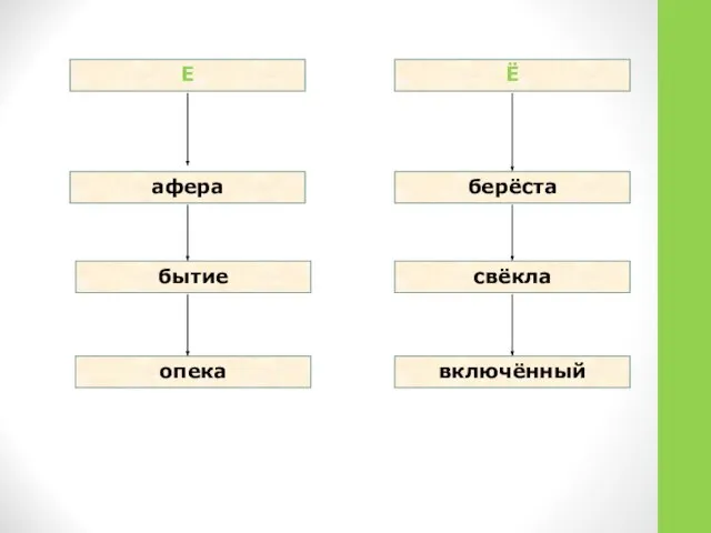 Е афера бытие опека Ё берёста включённый свёкла