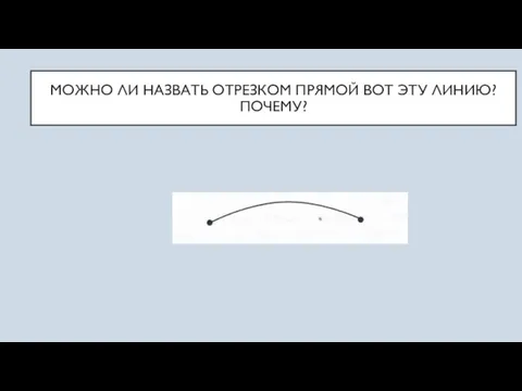 МОЖНО ЛИ НАЗВАТЬ ОТРЕЗКОМ ПРЯМОЙ ВОТ ЭТУ ЛИНИЮ? ПОЧЕМУ?