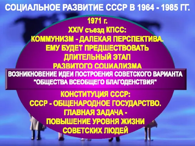 СОЦИАЛЬНОЕ РАЗВИТИЕ СССР В 1964 - 1985 ГГ. ЗА 1979 - 1985