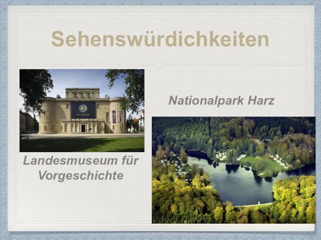 Sehenswürdichkeiten Nationalpark Harz Landesmuseum für Vorgeschichte