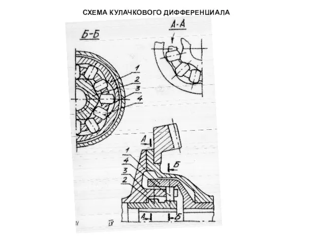 СХЕМА КУЛАЧКОВОГО ДИФФЕРЕНЦИАЛА