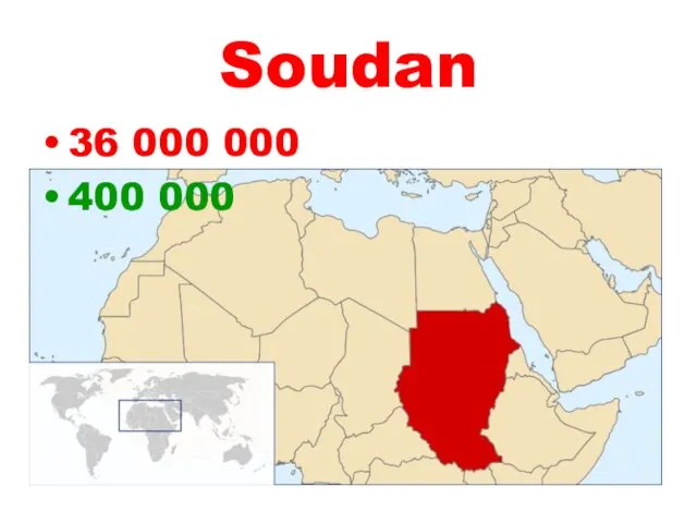 Soudan 36 000 000 400 000