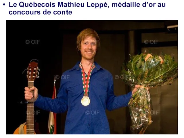 Le Québecois Mathieu Leppé, médaille d’or au concours de conte
