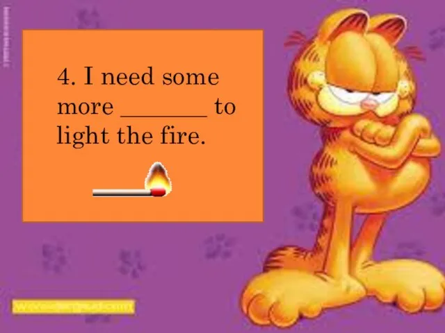 4. I need some more _______ to light the fire.