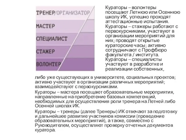 Кураторы – волонтеры посещают Летнюю или Осеннюю школу ИК, успешно проходят аттестационные