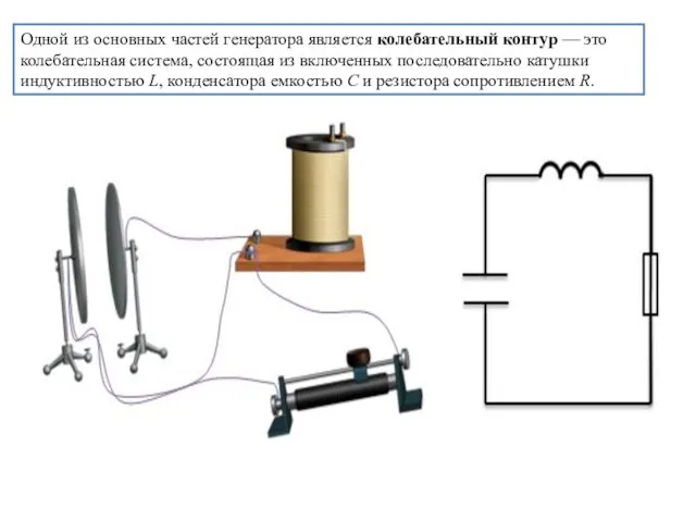 Одной из основных частей генератора является колебательный контур — это колебательная система,
