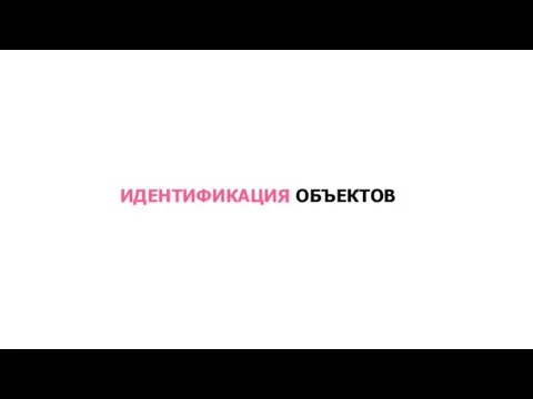 ИДЕНТИФИКАЦИЯ ОБЪЕКТОВ