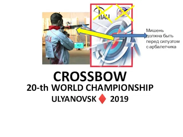 CROSSBOW Мишень должна быть перед силуэтом с арбалетчика 20-th WORLD CHAMPIONSHIP ULYANOVSK♦ 2019