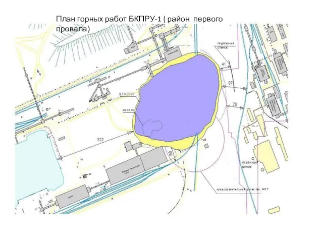 План горных работ БКПРУ-1 ( район первого провала)