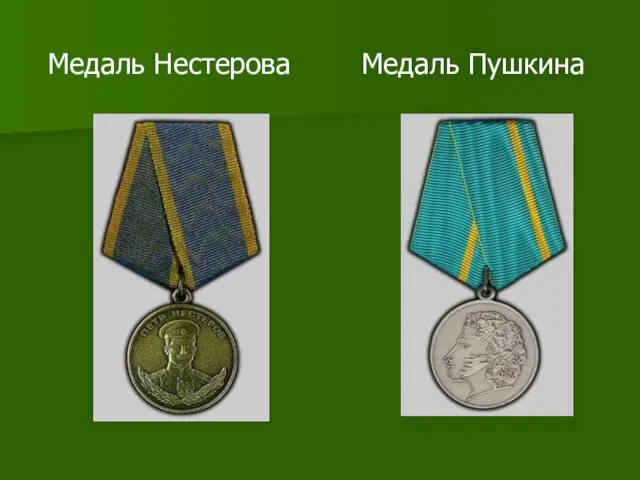 Медаль Нестерова Медаль Пушкина