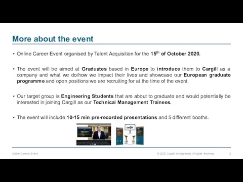 More about the event Online Careers Event Online Career Event organised by