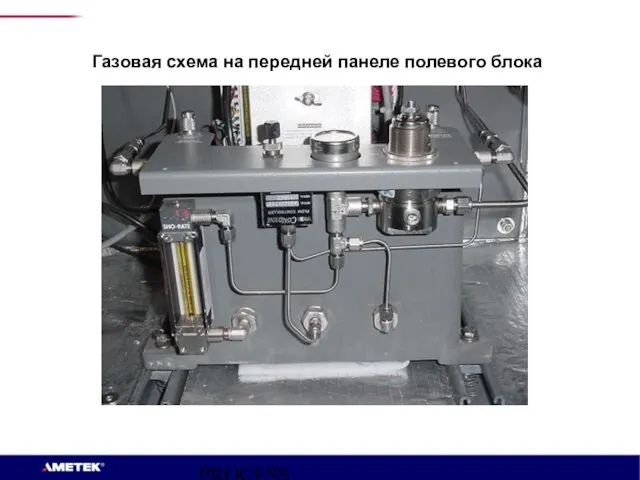 PROCESS INSTRUMENTS Газовая схема на передней панеле полевого блока