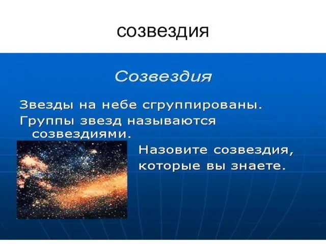 созвездия