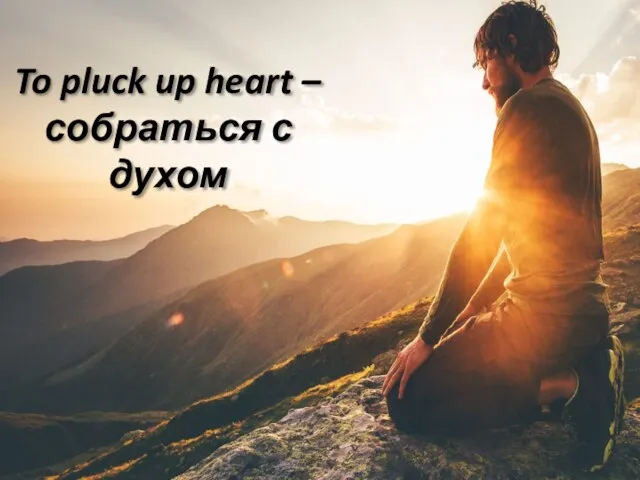 To pluck up heart – собраться с духом