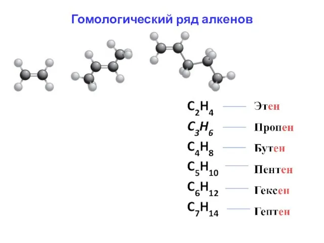 Гомологический ряд алкенов