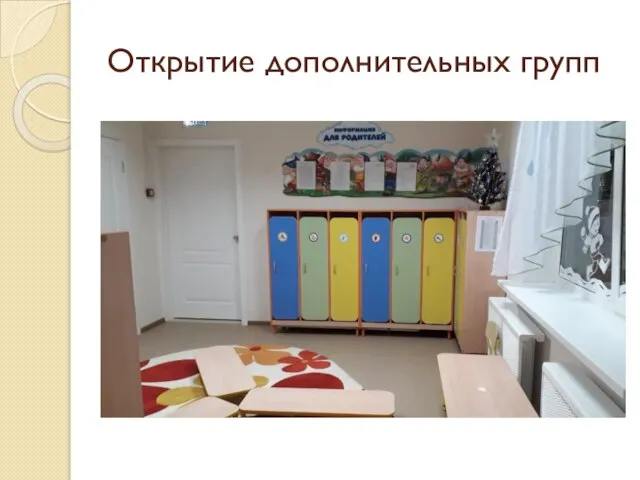 Открытие дополнительных групп