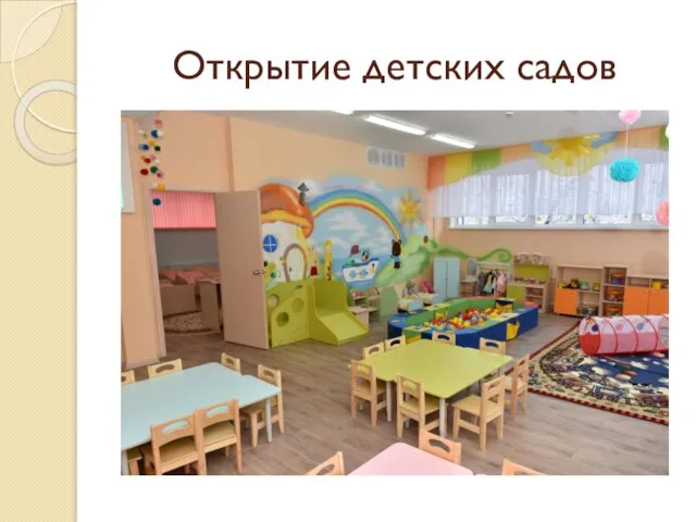 Открытие детских садов