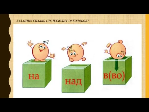 ЗАДАНИЕ: СКАЖИ, ГДЕ НАХОДИТСЯ КОЛОБОК?