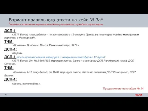 Вариант правильного ответа на кейс № 3а* ДСП-1: «3277 Белов, план работы