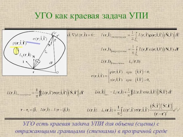 УГО как краевая задача УПИ УГО есть краевая задача УПИ для объема