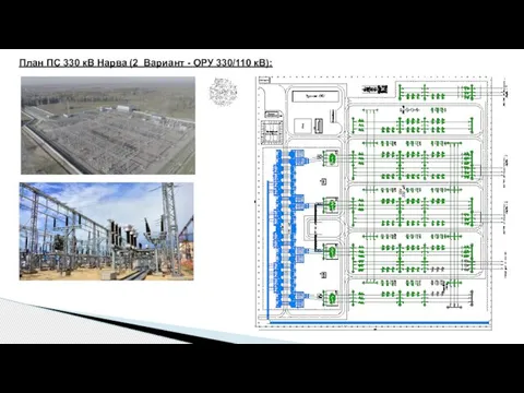 План ПС 330 кВ Нарва (2 Вариант - ОРУ 330/110 кВ):