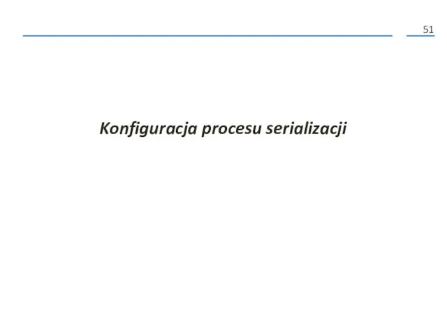 Konfiguracja procesu serializacji