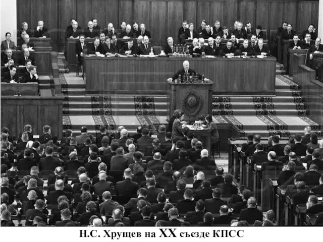 Н.С. Хрущев на XX съезде КПСС