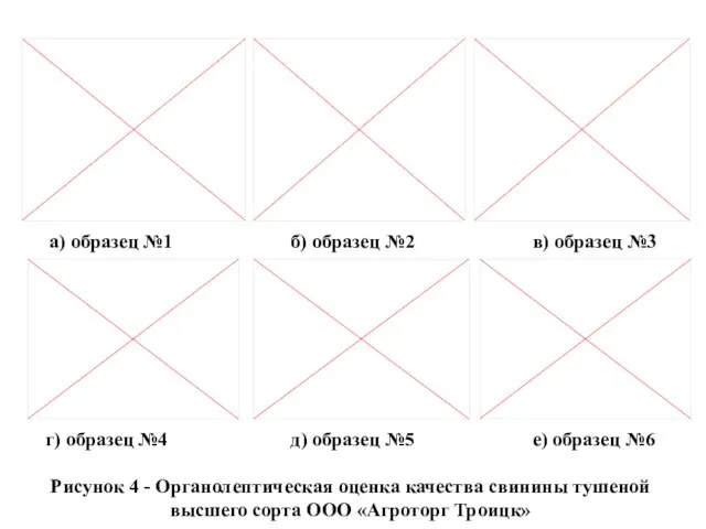 а) образец №1 б) образец №2 в) образец №3 г) образец №4