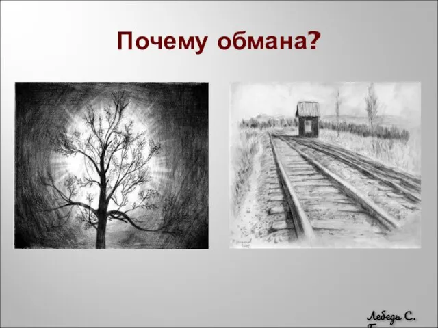 Почему обмана? Лебедь С.Г.