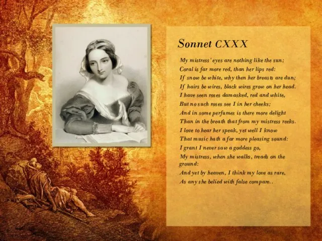 Sonnet CXXX My mistress' eyes are nothing like the sun; Coral is