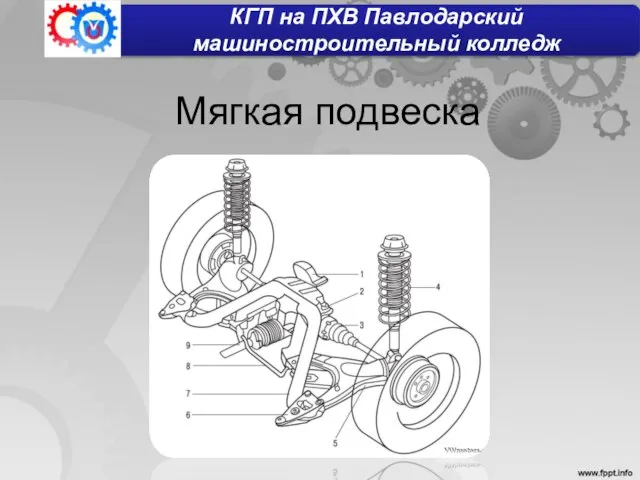 Мягкая подвеска КГП на ПХВ Павлодарский машиностроительный колледж