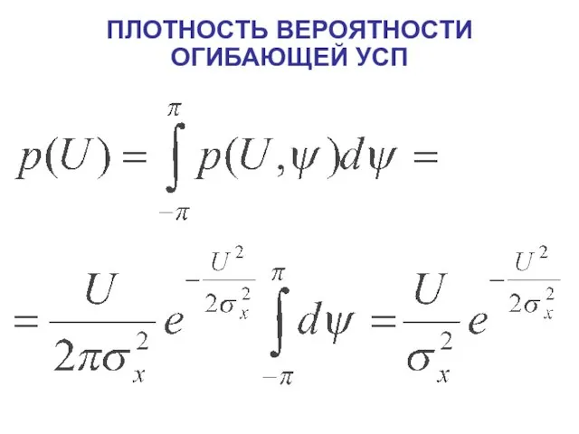 ПЛОТНОСТЬ ВЕРОЯТНОСТИ ОГИБАЮЩЕЙ УСП