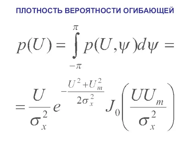 ПЛОТНОСТЬ ВЕРОЯТНОСТИ ОГИБАЮЩЕЙ