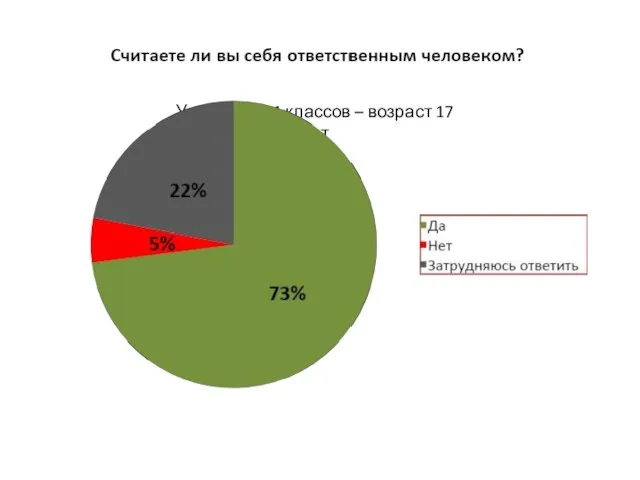 Учащиеся 11 классов – возраст 17 лет